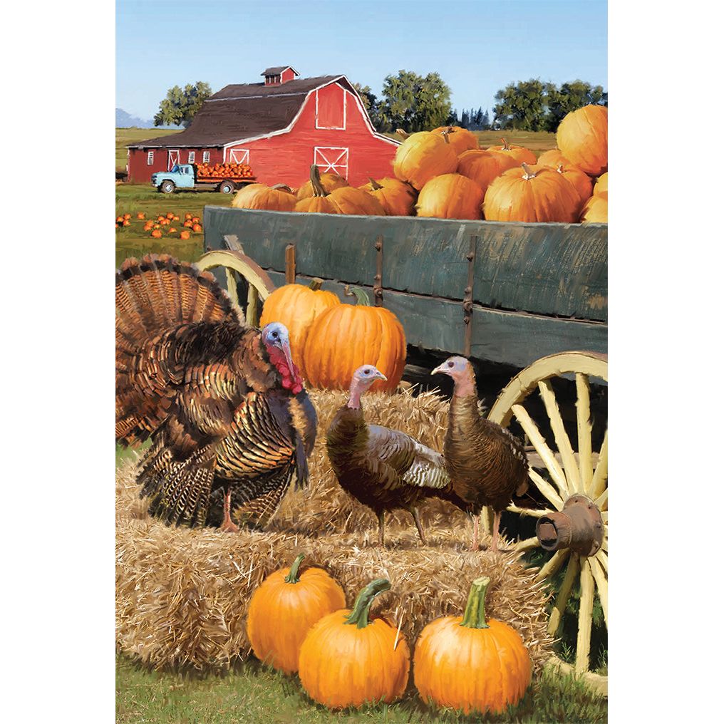 Turkey Wagon Thanksgiving card